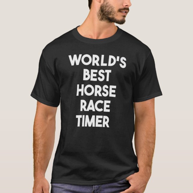 Camiseta Cronômetro de Corrida de Cavalos do Mundo (Frente)