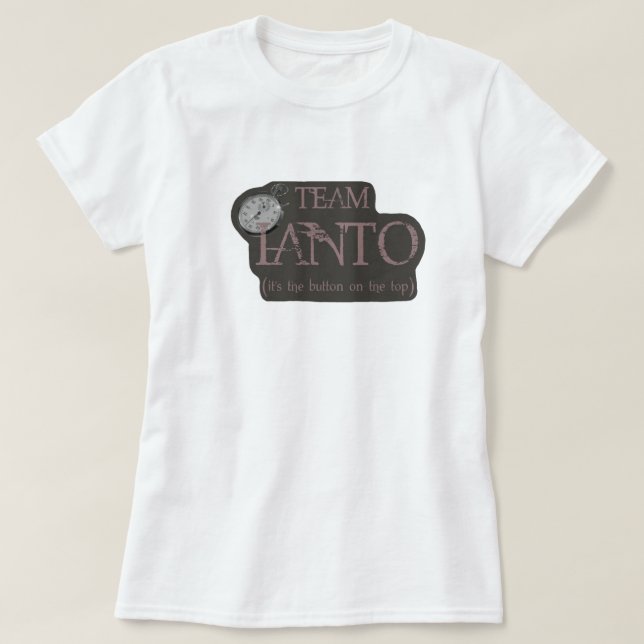 Camiseta Cronômetro de Ianto- da equipe (Frente do Design)