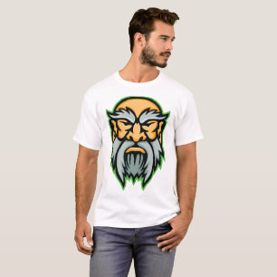 Camiseta Cronos Deus Grego Barba Grisalha