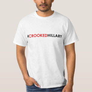 Camiseta #CROOKEDHILLARY curvado do t-shirt de Hillary