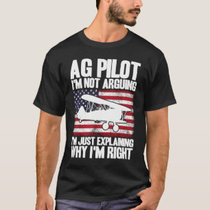 Camiseta Crop Duster American Flag Explicando por que estou