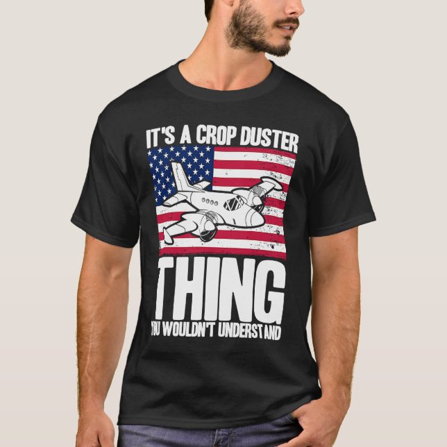 Camiseta Crop Duster American Flag It's A Crop Duster Thing (Frente)