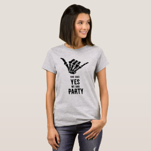 Camiseta cropped cinza Rockstar Skeleton Bride Squ