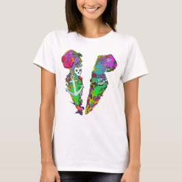 Camiseta Cropped Gráfica com Tatuagem de Veneno do