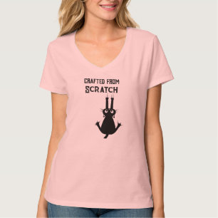 Camiseta Cropped Gráfica de Gato Tuxedo Engraçado