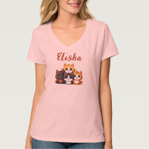 Camiseta cropped rosa personalizada para amantes d