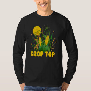 Camiseta Cropped Top, Milho, Vida no Campo, Fazendeiro Meio