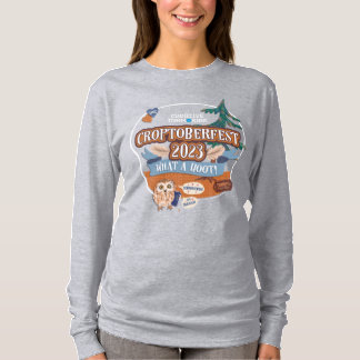 Camiseta Croptoberfest 2023 Cinzas de folhas compridas