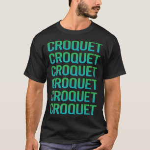 Camiseta Croquet de Texto Gradiente
