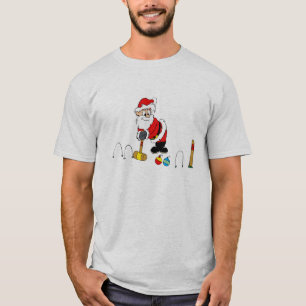 Camiseta croquet do papai noel com ornamento