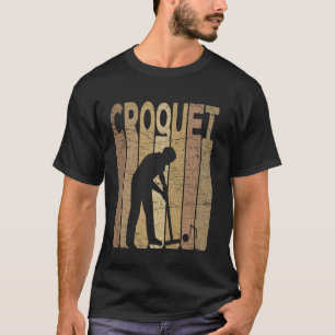 Camiseta Croquet Jogador de Croquet Vintage Amante de Croqu