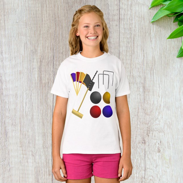 Camiseta Croquet Set Girls T Shirt (Criador carregado)