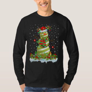 Camiseta Croquet Sports Xmas Lighting Engraçado Snowman Cro