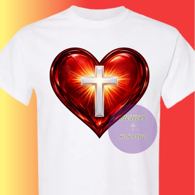 Camiseta Cross and Heart (Criador carregado)