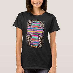 Camiseta Cross Aztec Geométrico Mexicano Serape Fiesta Leop
