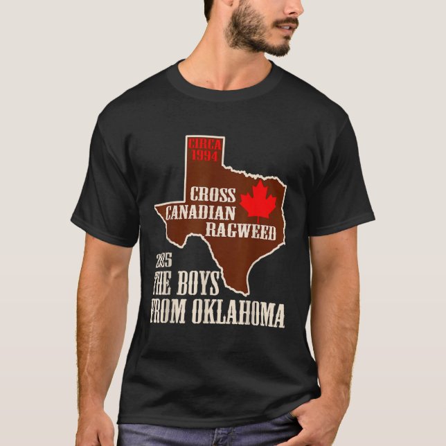 Camiseta Cross Canadense Ragweed The Boys From Oklahoma Map (Frente)
