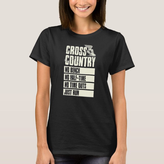 Camiseta Cross Country No Bench No Half Time No Timeouts Ju (Frente)