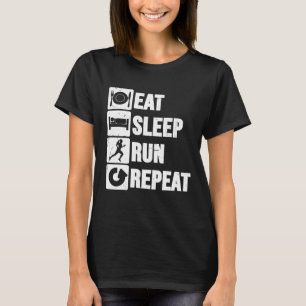 Camiseta Cross-Country Sleep Executar Repetir Mulheres Em C