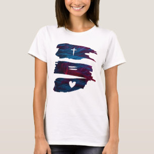 Camiseta Cross Equals Love - Christian Women's T-Shirt