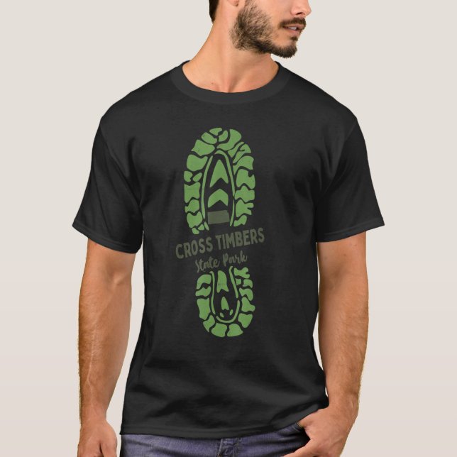 Camiseta Cross Timbers State Park Kansas Ks Hiking Boot (Frente)