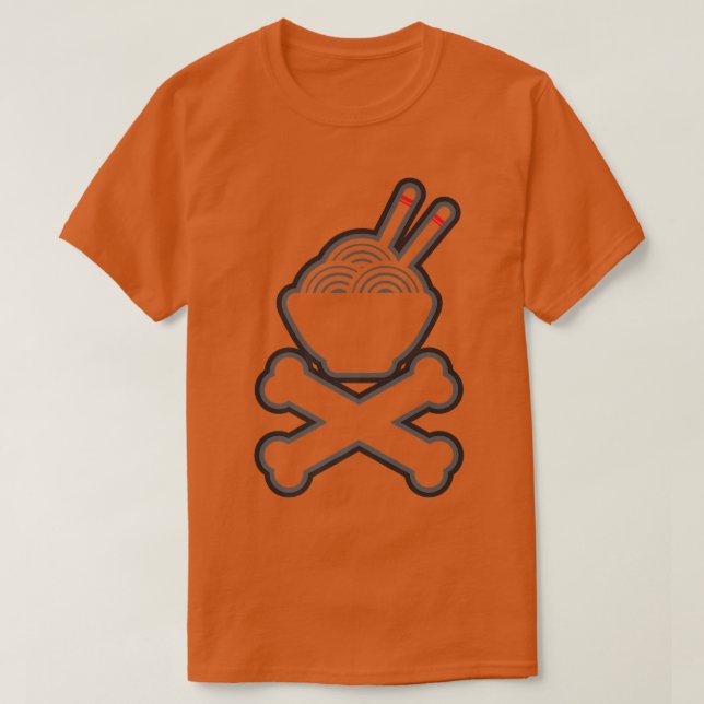 Camiseta Crossbones Ramen Noodle Sout (Frente do Design)
