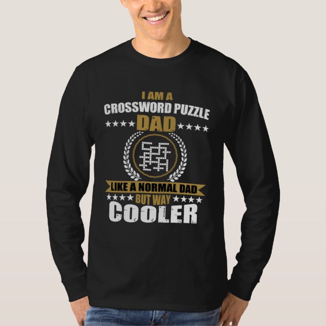 Camiseta Crossword Puzzle Dad Saying For Men (Frente)