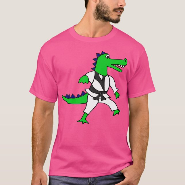 Camiseta Crote Alligator Fazendo Karate (Frente)