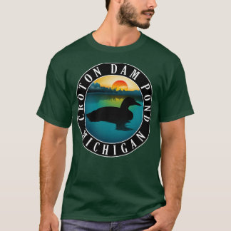 Camiseta Croton Dam Pond Loon Michigan Sunset