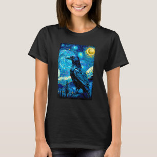 Camiseta Crow Lover Raven Starry Night Style Painting, Van