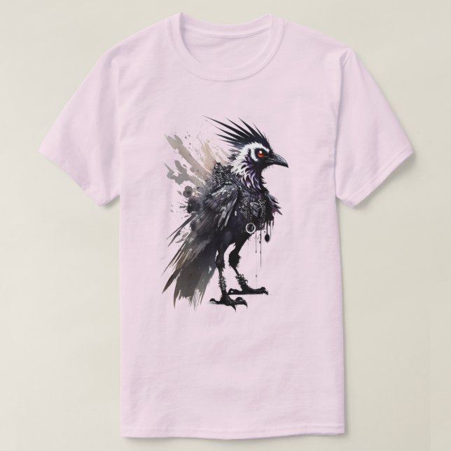 Camiseta Crow Punk 01 T-Shirt (Frente do Design)