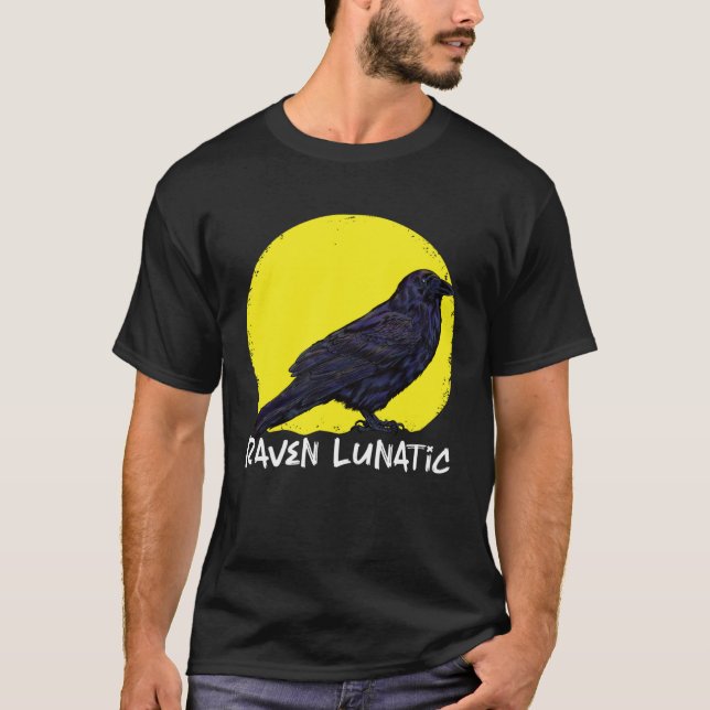 Camiseta Crow Raven Moon Lunar Lunatic Crow Fan Crow Animal (Frente)