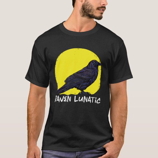 Camiseta Crow Raven Moon Lunar Lunatic Crow Fan Crow Animal (Frente)
