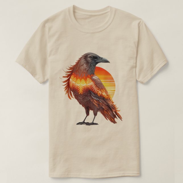 Camiseta Crow Sun 01 T-Shirt (Frente do Design)