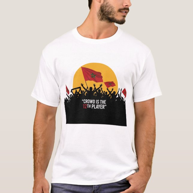 Camiseta Crowd Is the 12th Player – Moroccan Flag Football  (Frente)