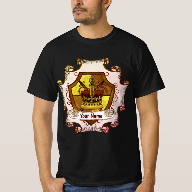 Camiseta Crown Family Crest Surname t-shirt (Frente)
