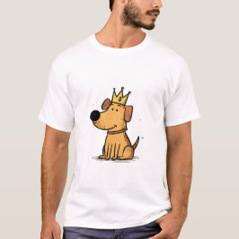Camiseta Crowned Pup – Cute Cartoon Dog King