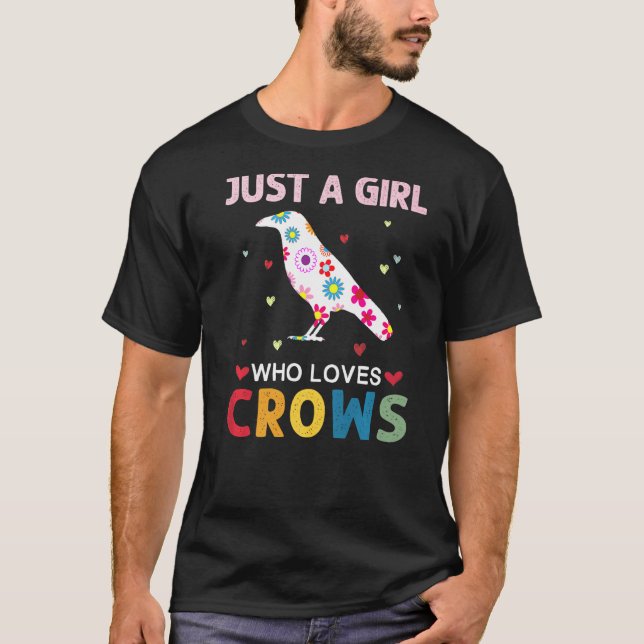 Camiseta Crows Lover Apenas Uma Menina Que Ama A Margarida  (Frente)