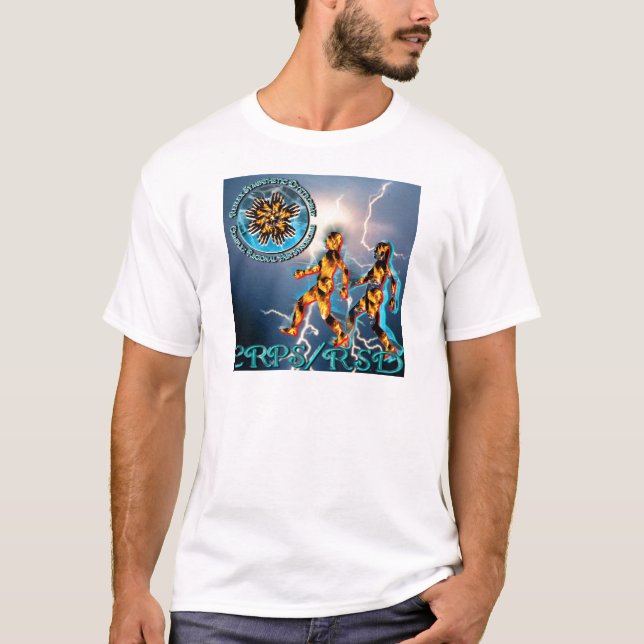 Camiseta CRPS/de relâmpago & turquesa de RSD tempestade (Frente)