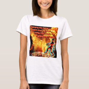 Camiseta CRPS/RSD que vive nossas vidas, lutando as chamas