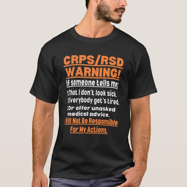 Camiseta CRPS RSD Síndrome dolorosa regional complexa Sensi (Frente)