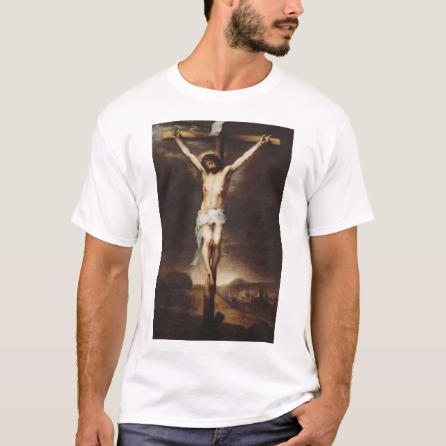 Camiseta Crucificação por Bartolome Esteban Murillo (Frente)