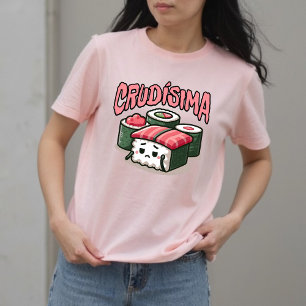 Camiseta Crudísima Funny Espanhol Sushi