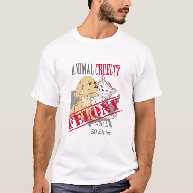 Camiseta Crueldade Animal em 50 Estados (Frente)