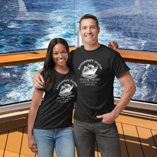 Camiseta Cruise Black Personalize T-Shirt no aniversário