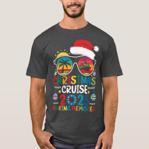 Camiseta Cruise de Natal 2025 Homens Mulheres Crianças Cruz