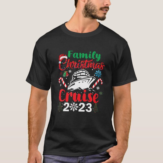 Camiseta Cruise de Natal da Família 2023 Feliz Cruisemas Bo (Frente)
