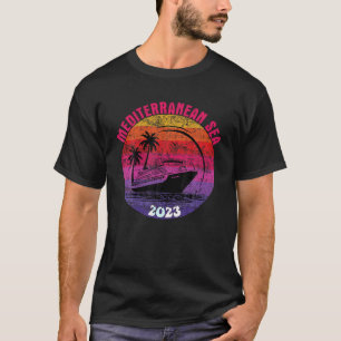 Camiseta Cruise do Mar Mediterrâneo 2023 Família Retro Suns