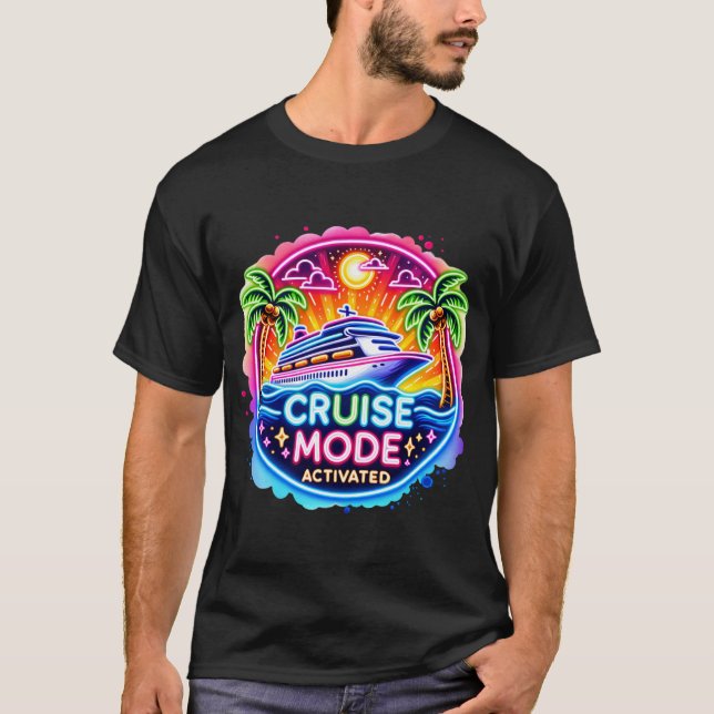 Camiseta Cruise Mode Activated Neon | Cruise Ship (Frente)