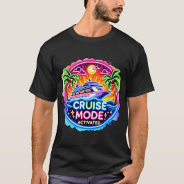 Camiseta Cruise Mode Ativado Neon | Navio de Cruzeiro