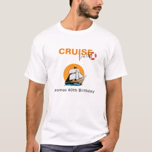 Camiseta Cruise Party 40 Festa de aniversário
